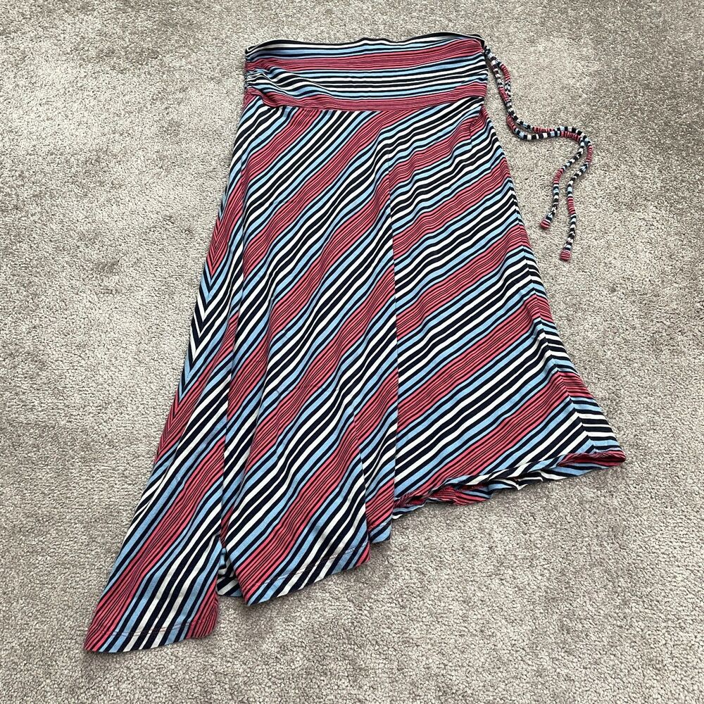 Patagonia Strapless Asymmetrical Dress Womens Medium Multi Striped Boho Beach